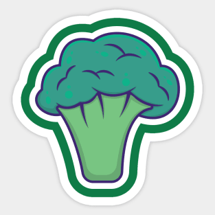 Broccoli Fresh vegetable vector illustration. Food nature icon concept. Garden fresh vegetable food broccoli logo design. Sticker